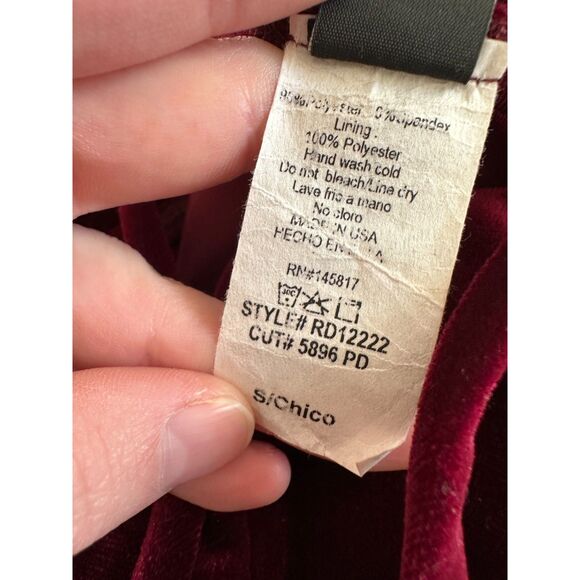 Windsor Burgundy Red Wine Velvet Mini Bodycon Cutout Corset Dress Size Small - Picture 9 of 9